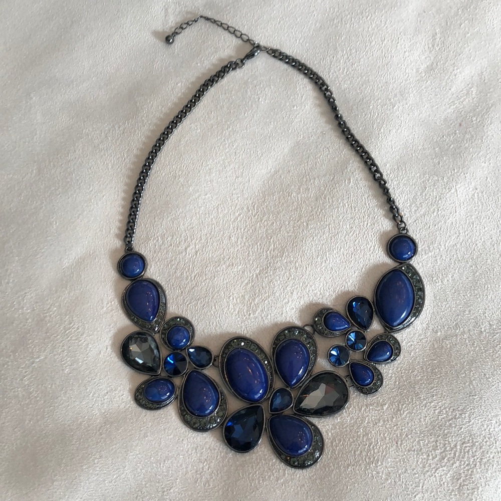 Blue statement necklace
